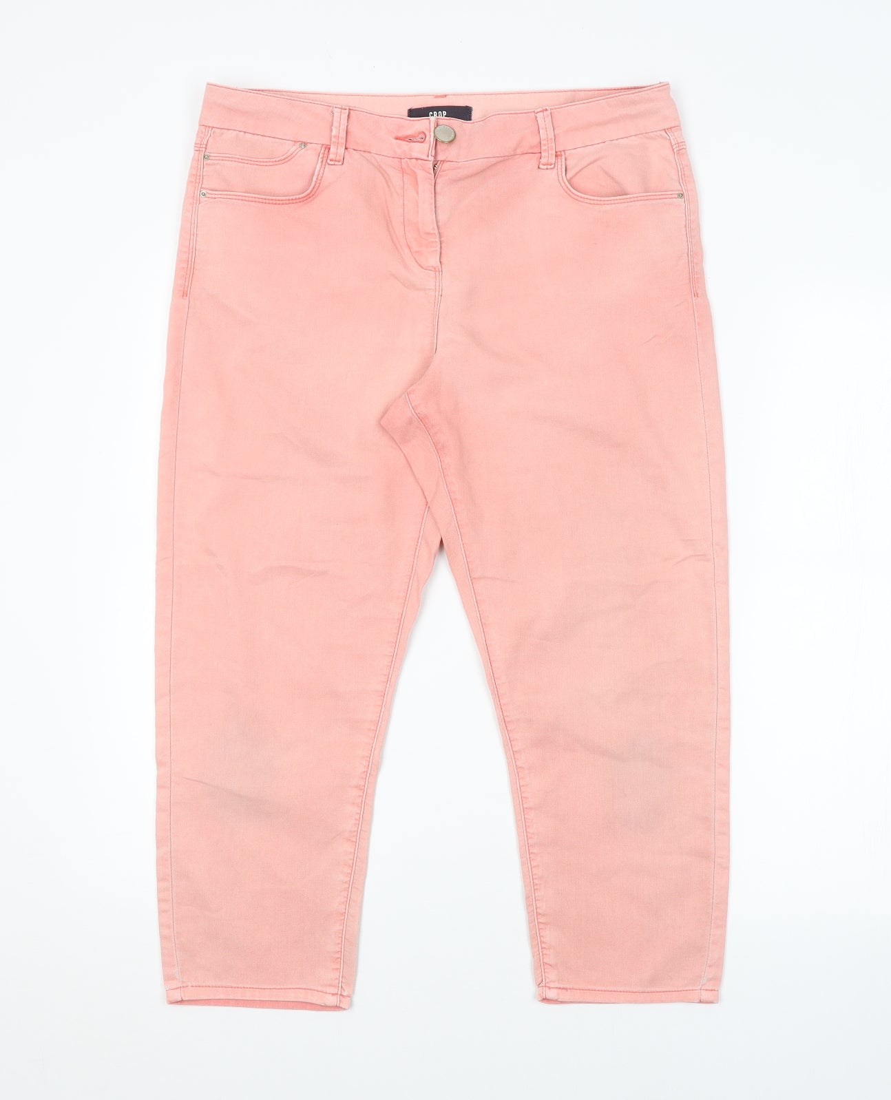 Preworn Womens Pink   Cropped Jeans  L22 in