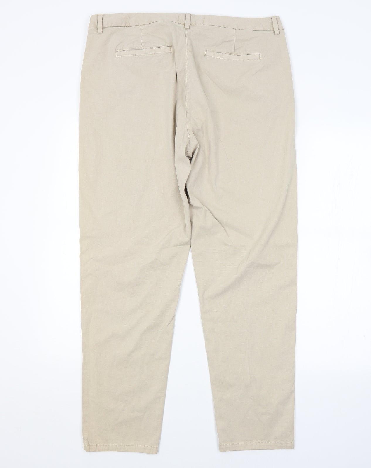 M&S Womens Beige   Trousers  Size 16 L28 in