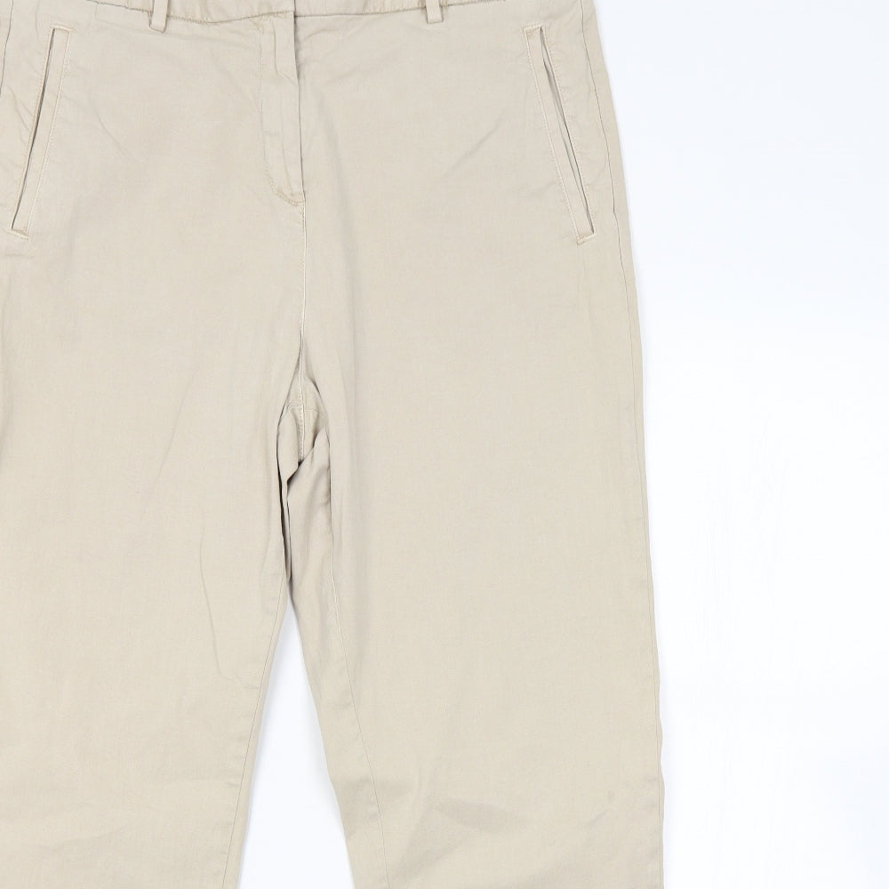 M&S Womens Beige   Trousers  Size 16 L28 in
