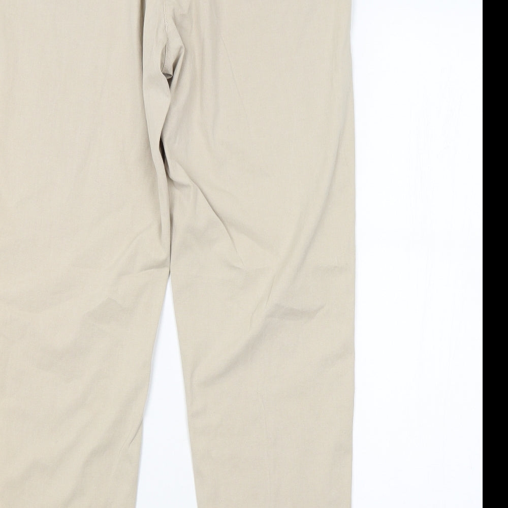 M&S Womens Beige   Trousers  Size 16 L28 in