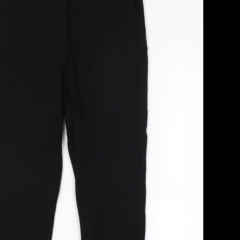 TU Womens Black Striped  Trousers  Size 14 L27 in