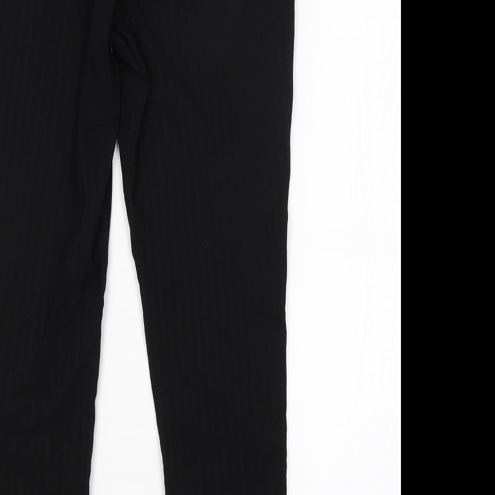 TU Womens Black Striped  Trousers  Size 14 L27 in