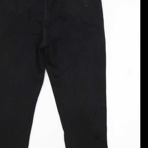 M&S Womens Black   Cropped Jeans Size 16 L22 in