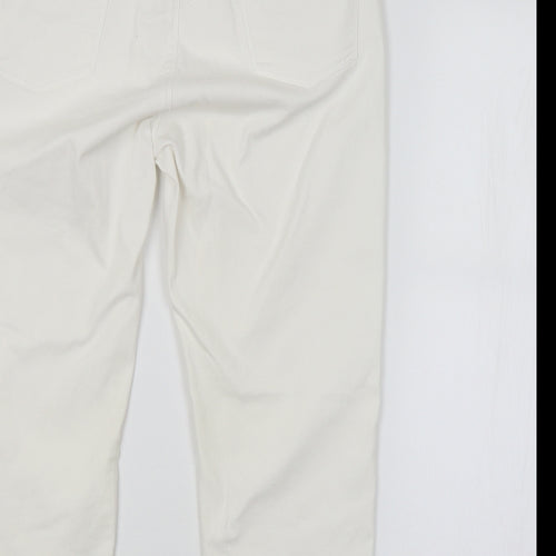 M&S Womens White   Cropped Jeans Size 18 L20 in