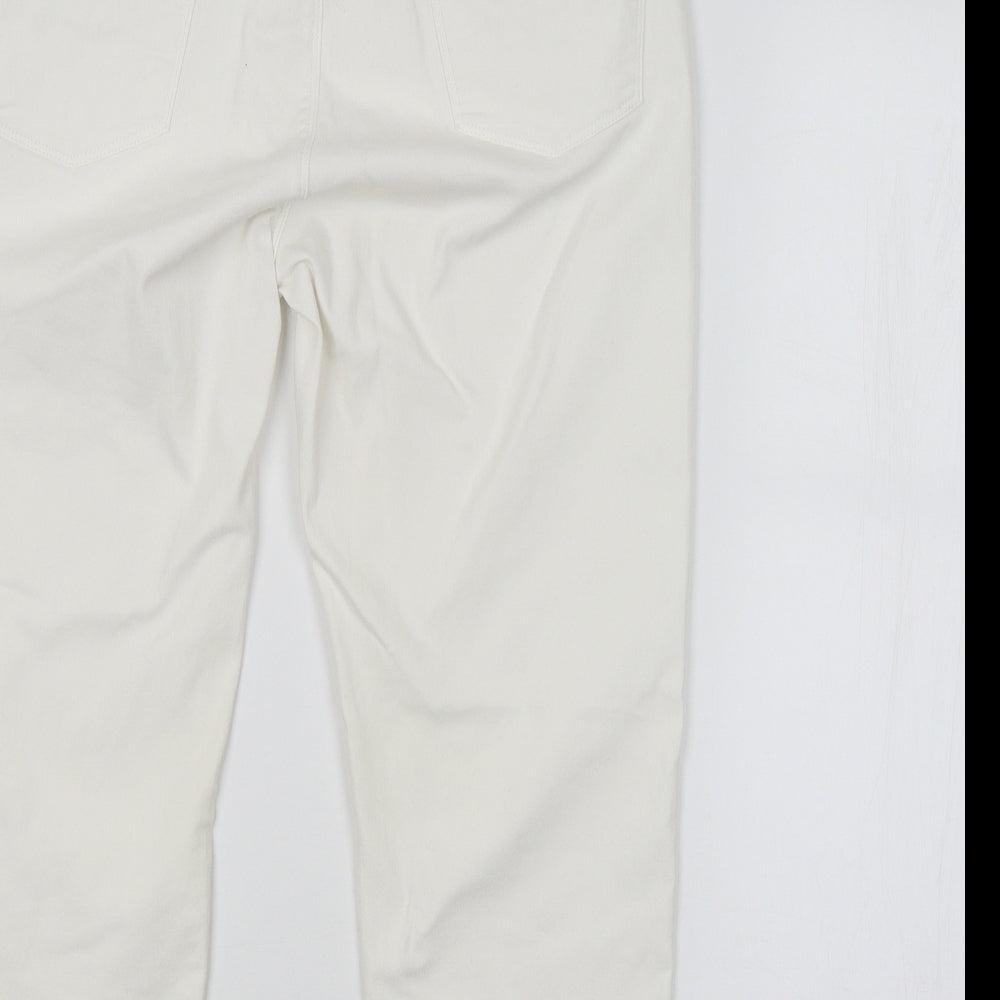 M&S Womens White   Cropped Jeans Size 18 L20 in