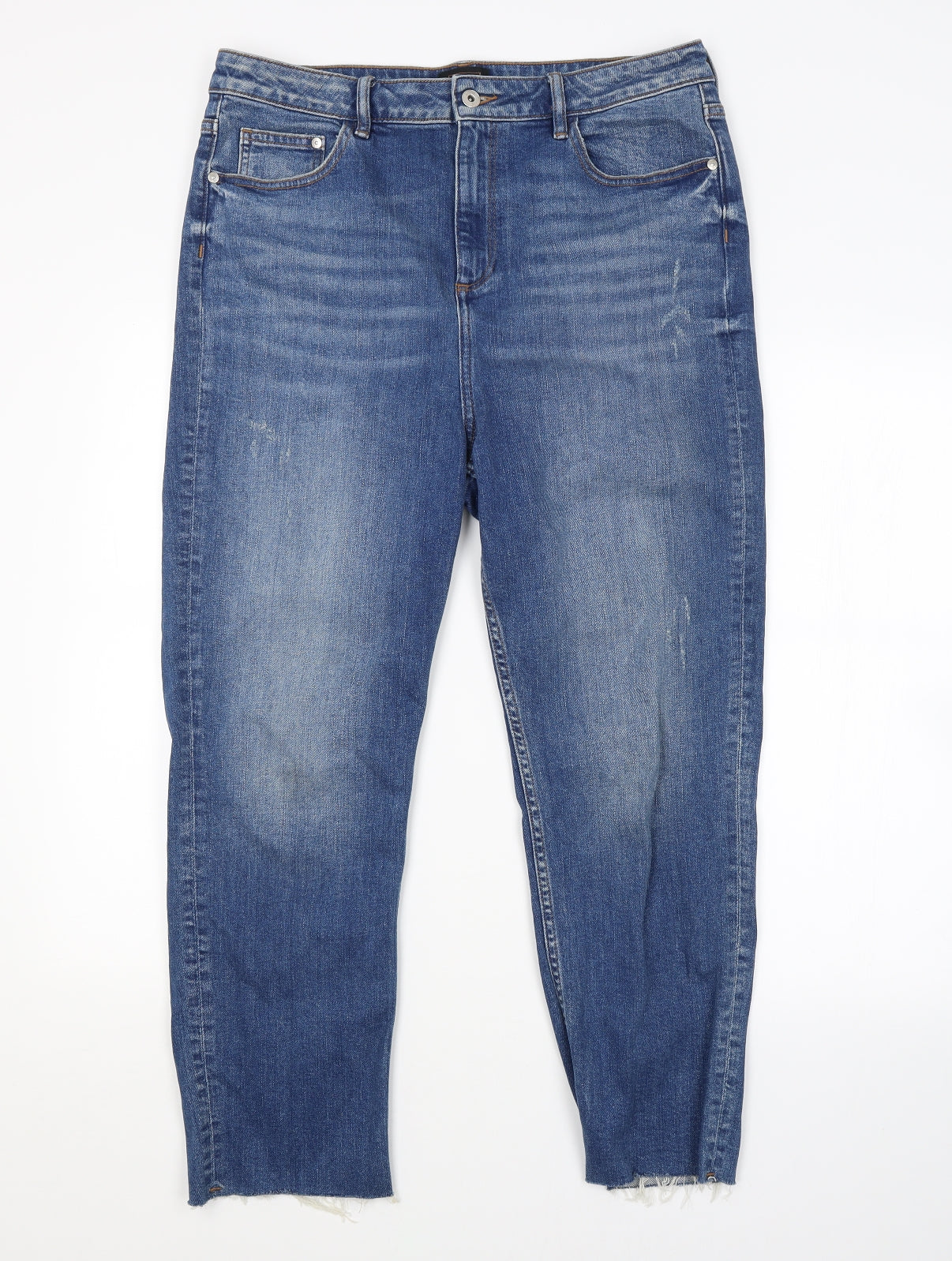 F&F Womens Blue   Cropped Jeans Size 16 L26 in