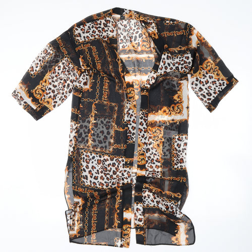New Look  Womens Multicoloured Animal Print  Wrap Blouse Size S