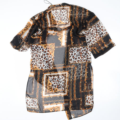 New Look  Womens Multicoloured Animal Print  Wrap Blouse Size S