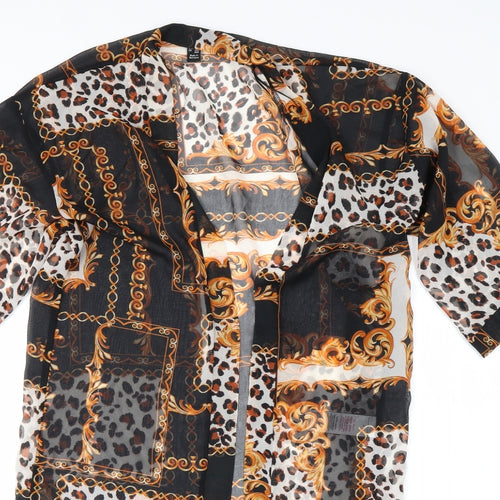 New Look  Womens Multicoloured Animal Print  Wrap Blouse Size S