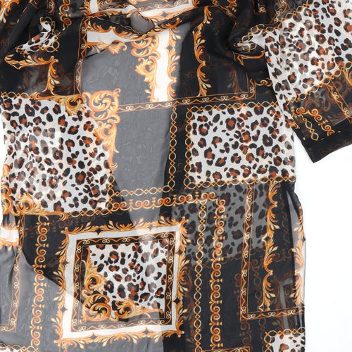 New Look  Womens Multicoloured Animal Print  Wrap Blouse Size S