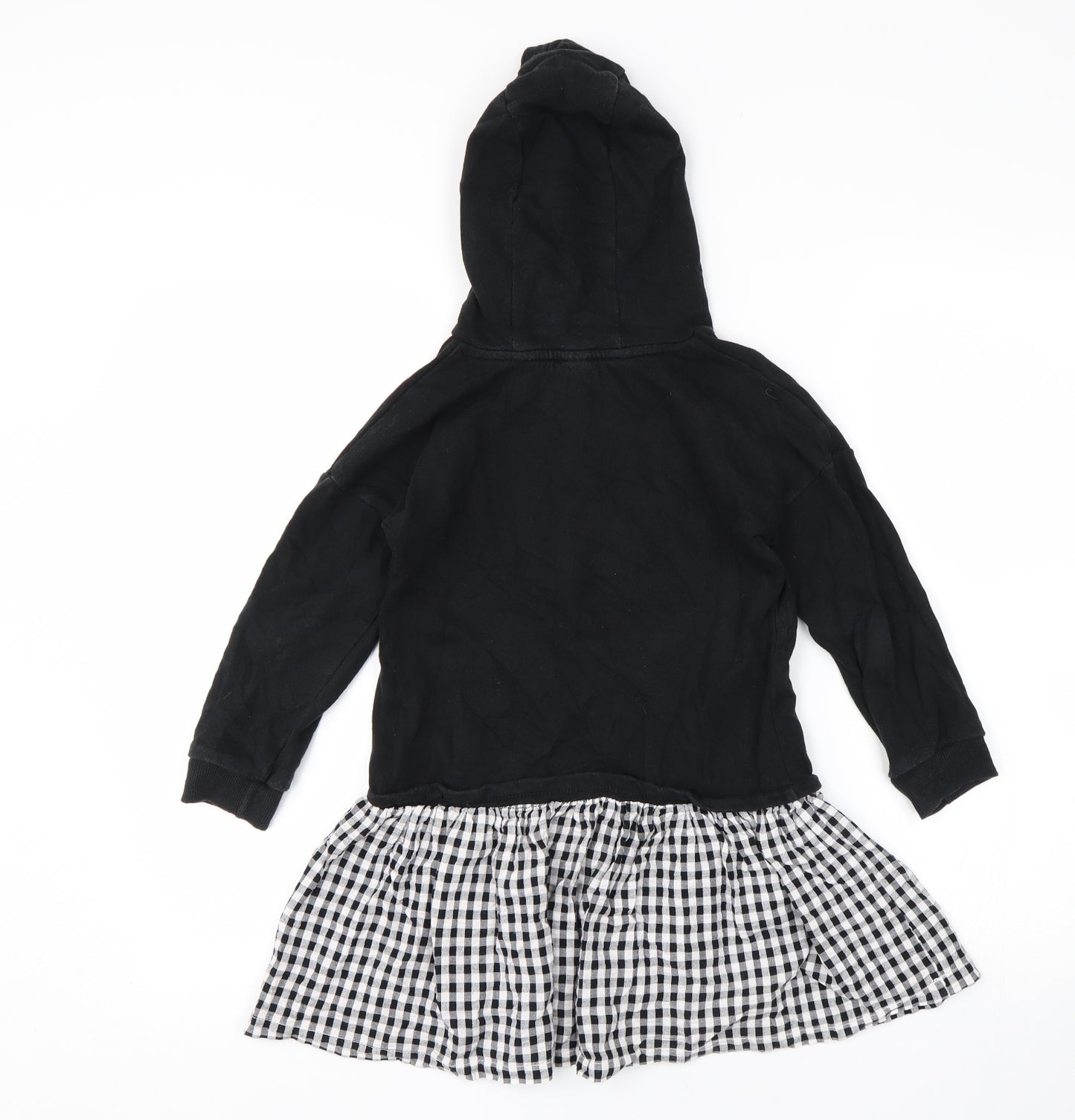 TU Girls Black Check  Jumper Dress  Size 7 Years