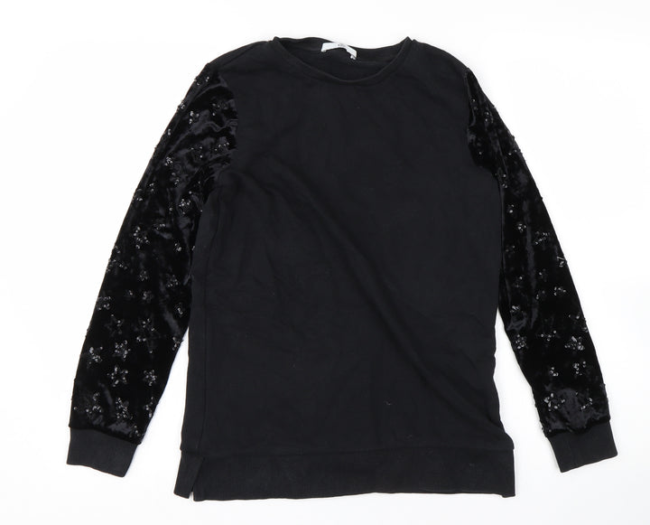 M&S Girls Black Pullover Jumper Size 11-12 Years