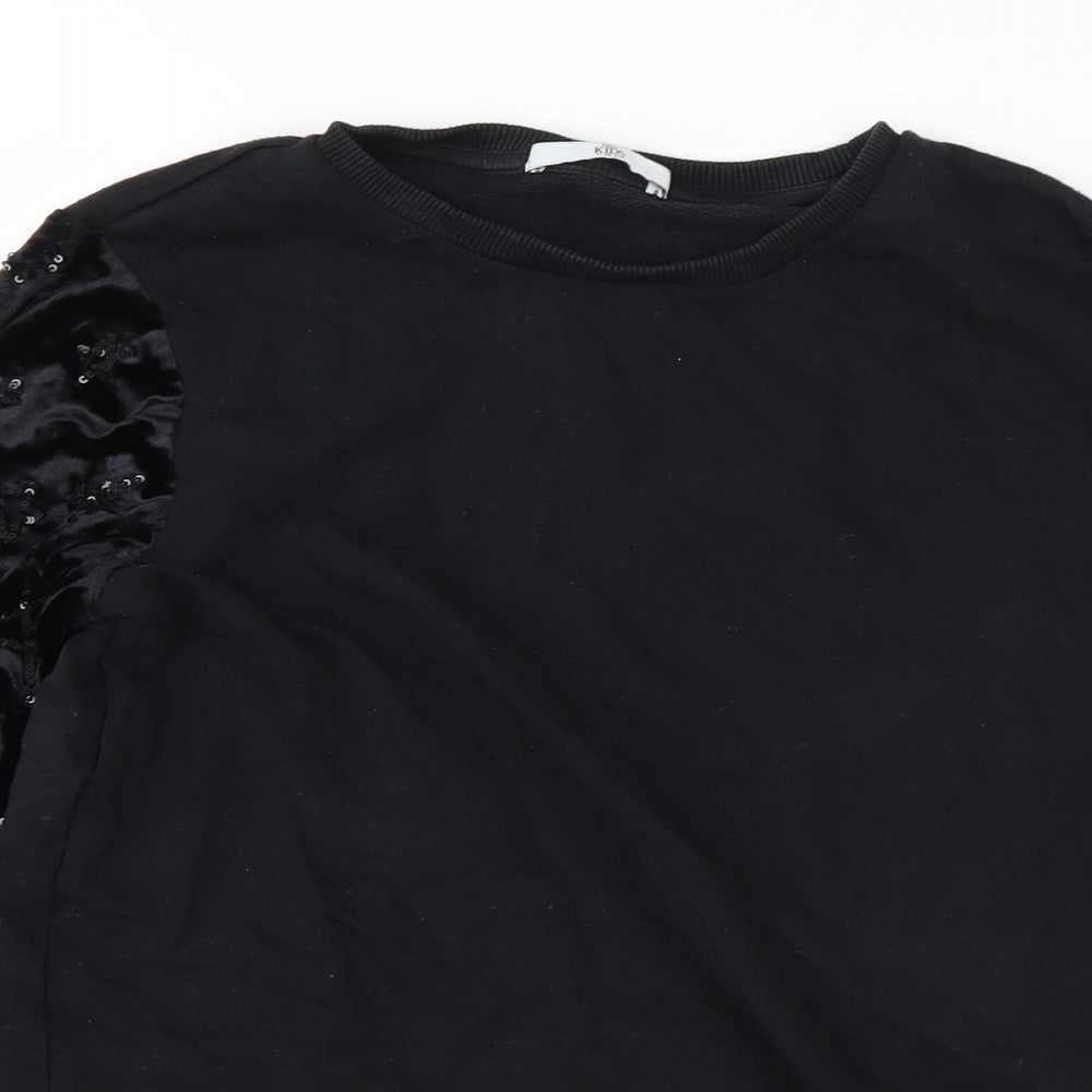 M&S Girls Black   Pullover Jumper Size 11-12 Years