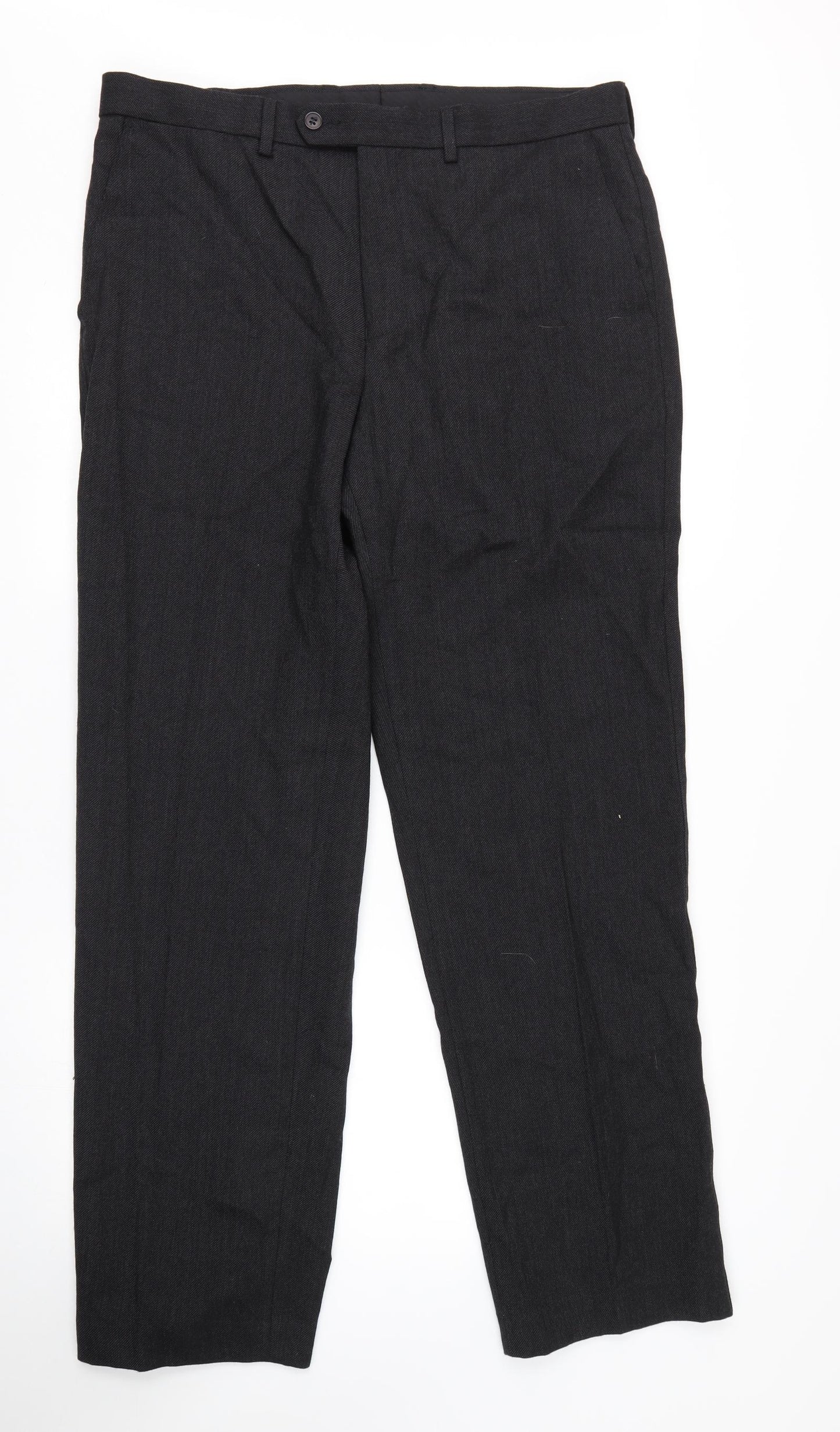M&S Mens Black   Trousers  Size 36 L33 in
