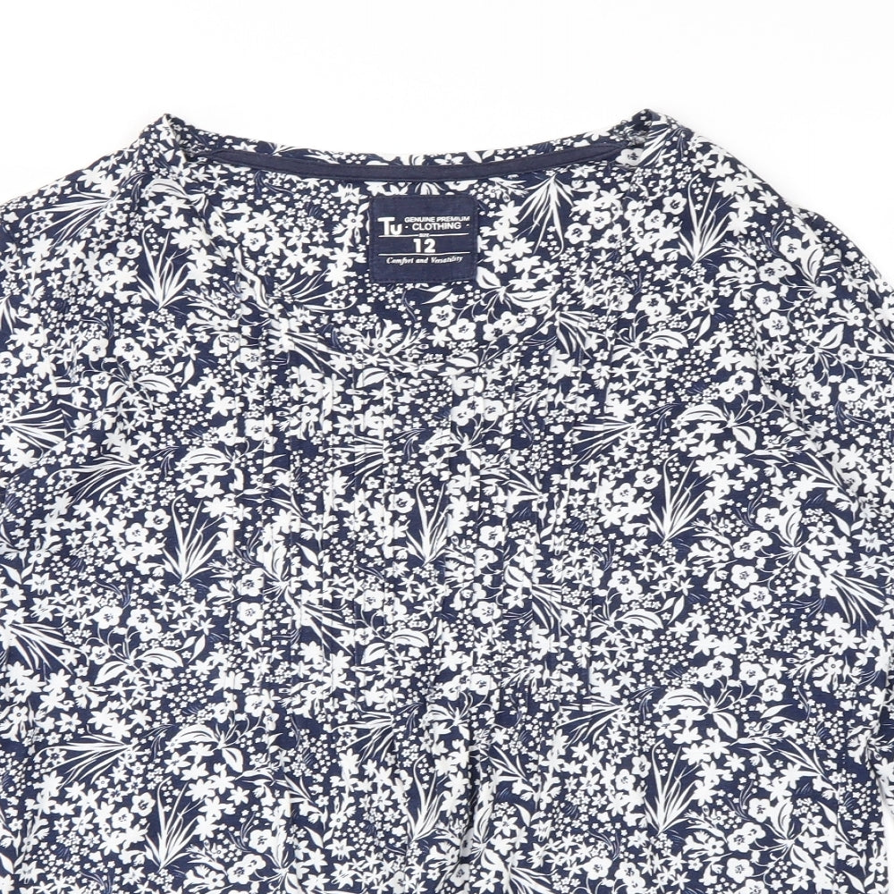 TU Womens Multicoloured Floral  Basic T-Shirt Size 12