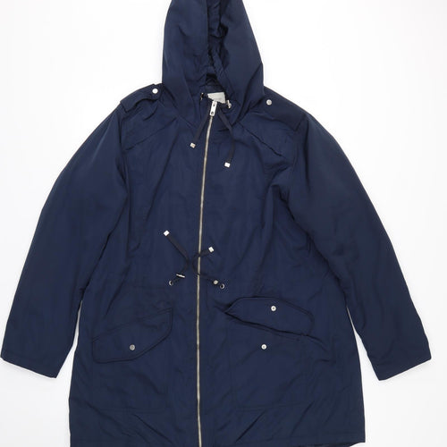 George Womens Blue   Rain Coat Coat Size 18
