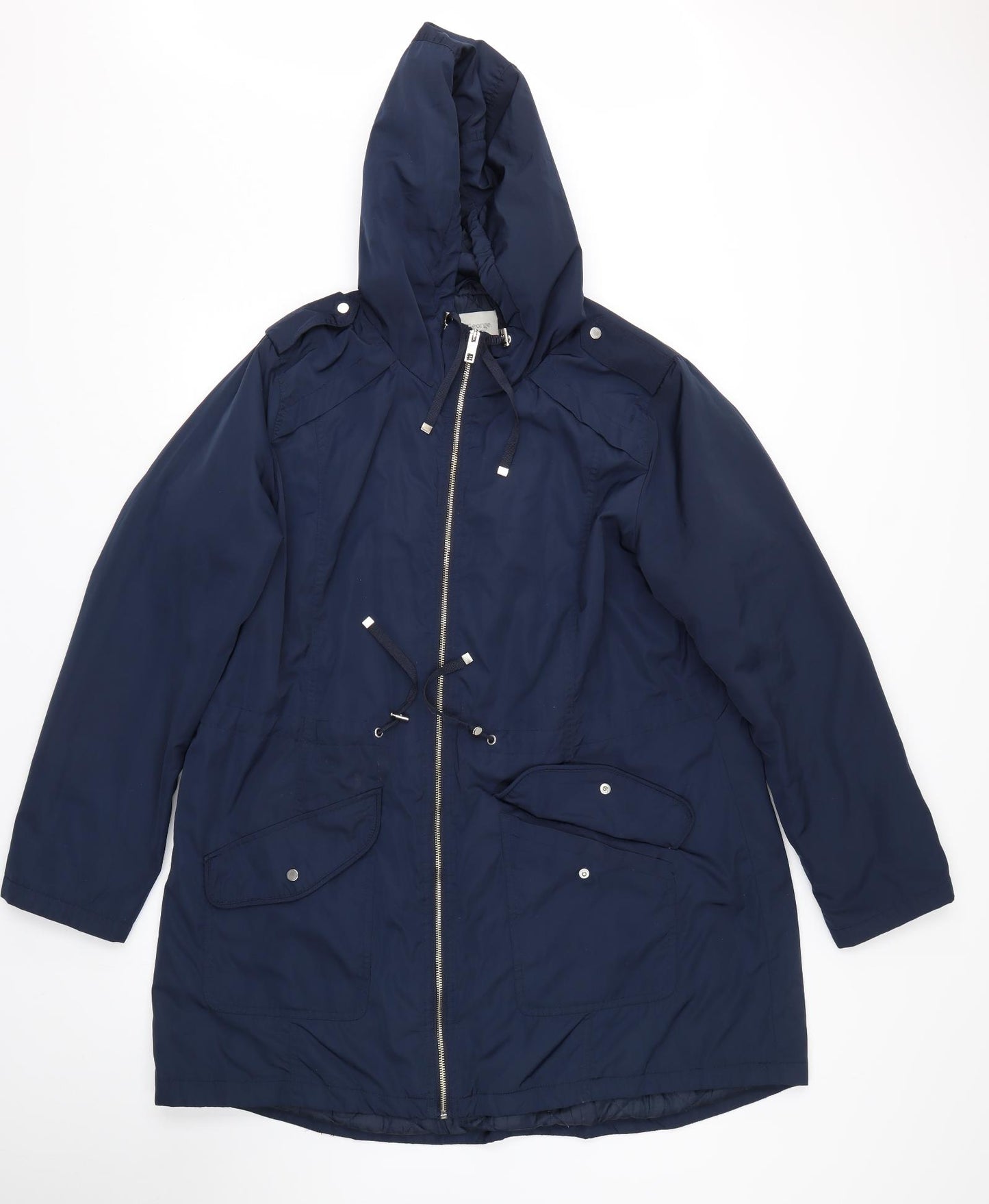 George Womens Blue   Rain Coat Coat Size 18