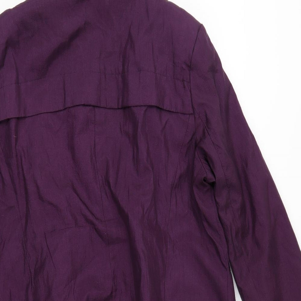 Ble Womens Purple   Rain Coat Coat Size 18