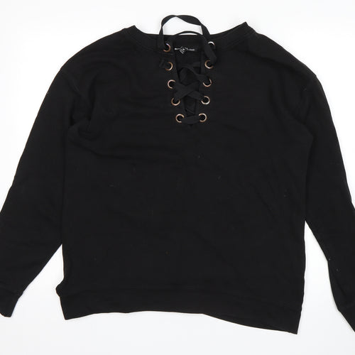 Preworn Womens Black   Pullover Sweatshirt Size M