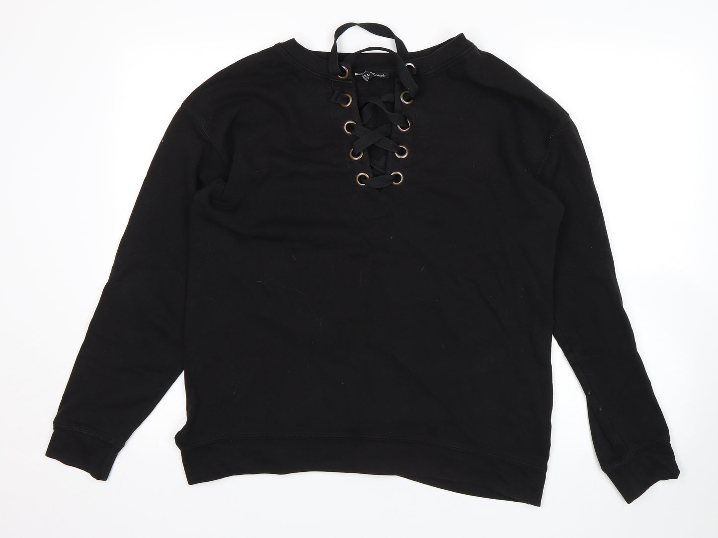 Preworn Womens Black   Pullover Sweatshirt Size M