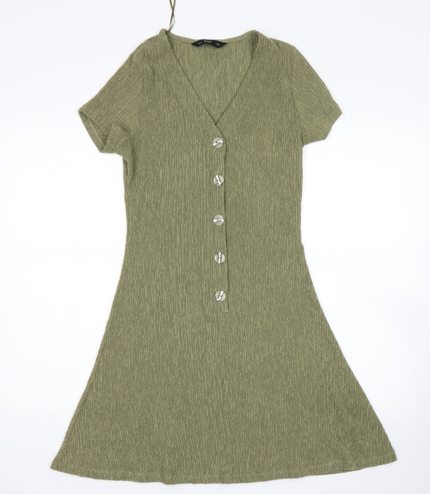 F&F Womens Green   T-Shirt Dress  Size 10