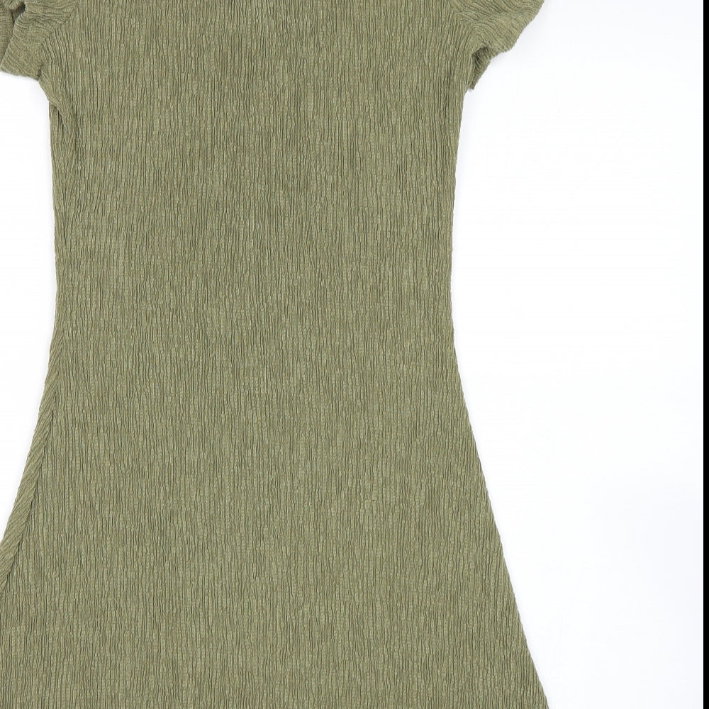 F&F Womens Green   T-Shirt Dress  Size 10