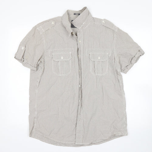 H&M Mens Multicoloured Check   Button-Up Size L