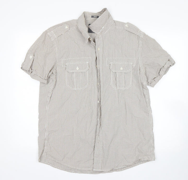 H&M Mens Multicoloured Check   Button-Up Size L