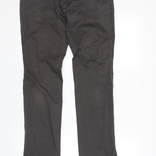 Massimo Dutti Womens Grey   Chino Trousers Size 14 L33 in