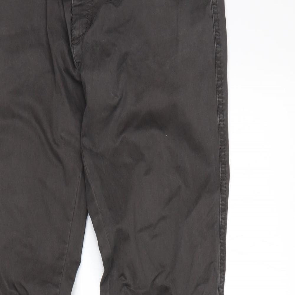 Massimo Dutti Womens Grey   Chino Trousers Size 14 L33 in