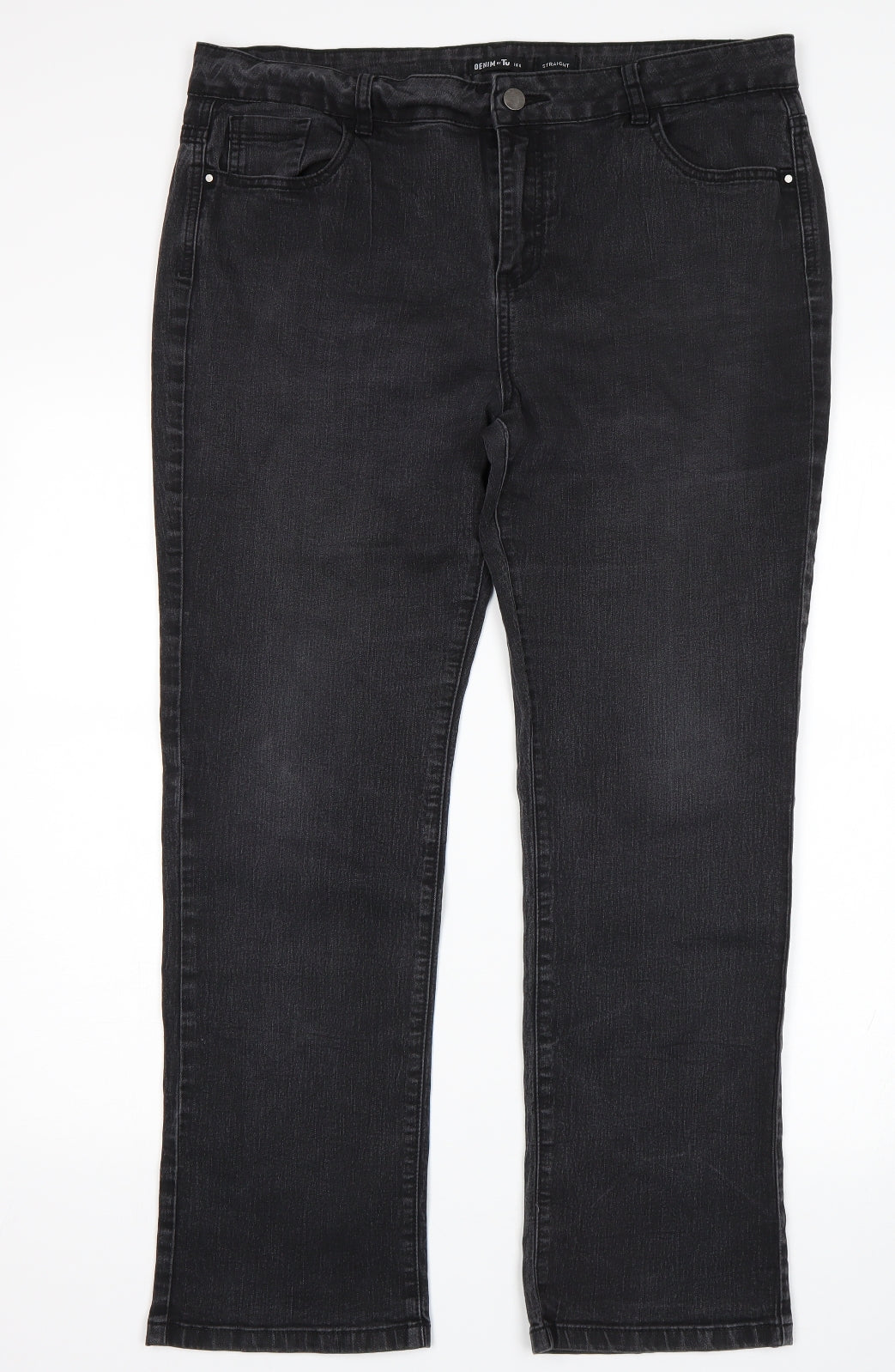 TU Womens Black   Straight Jeans Size 16 L27 in