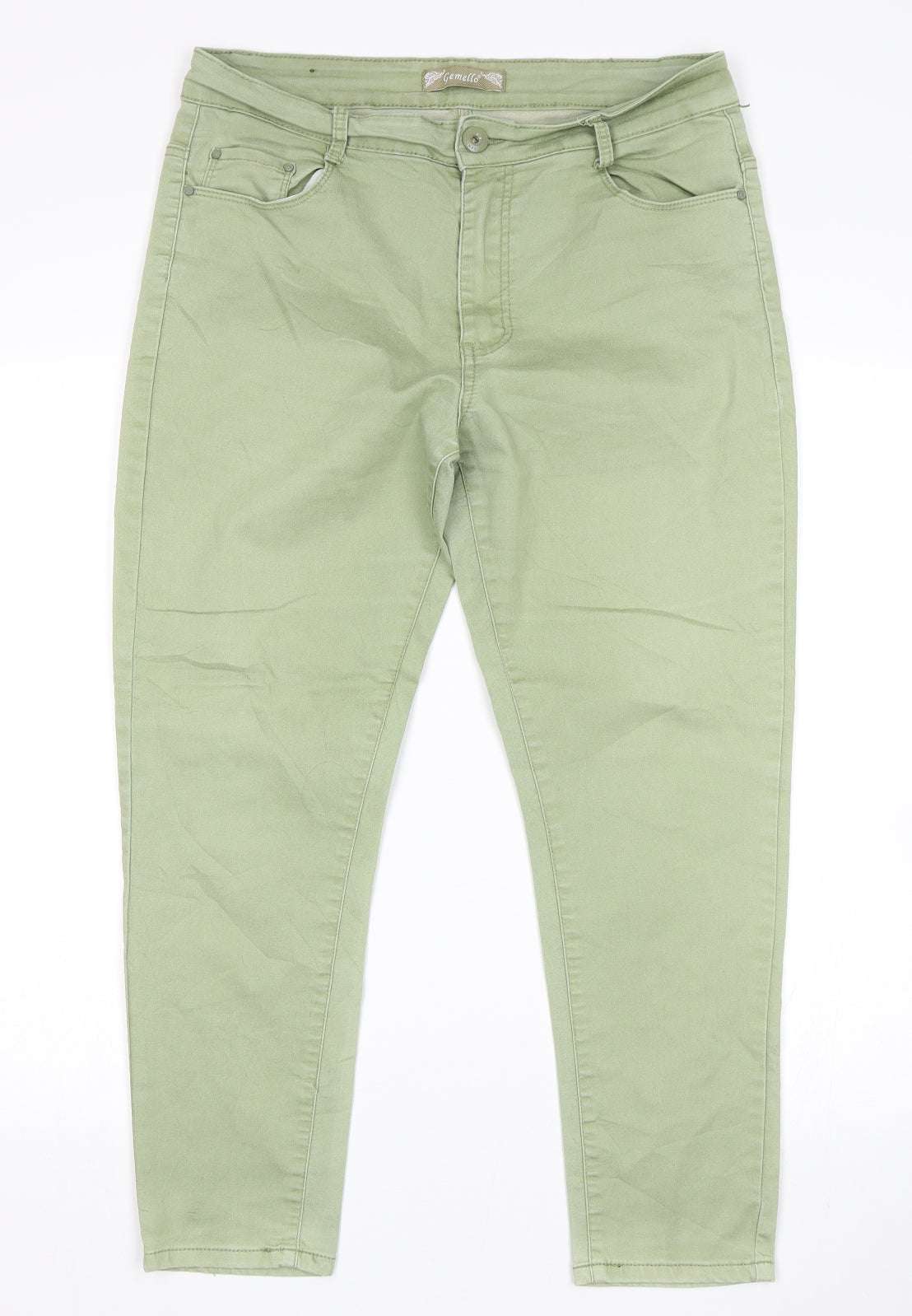 Gemello Womens Green   Cropped Jeans Size 10 L25 in