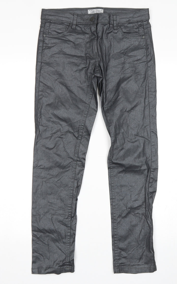 Pocopiano Girls Silver   Skinny Jeans Size 12-13 Years