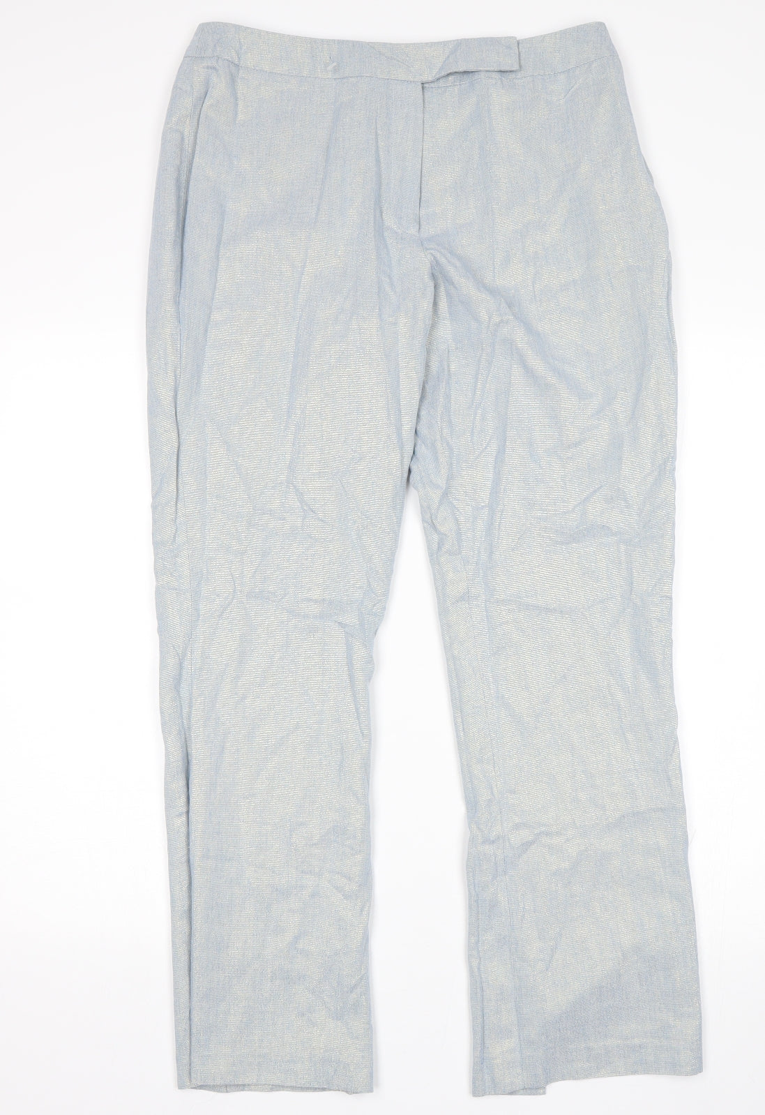 Dorothy Perkins Womens Blue   Chino Trousers Size 14 L29 in