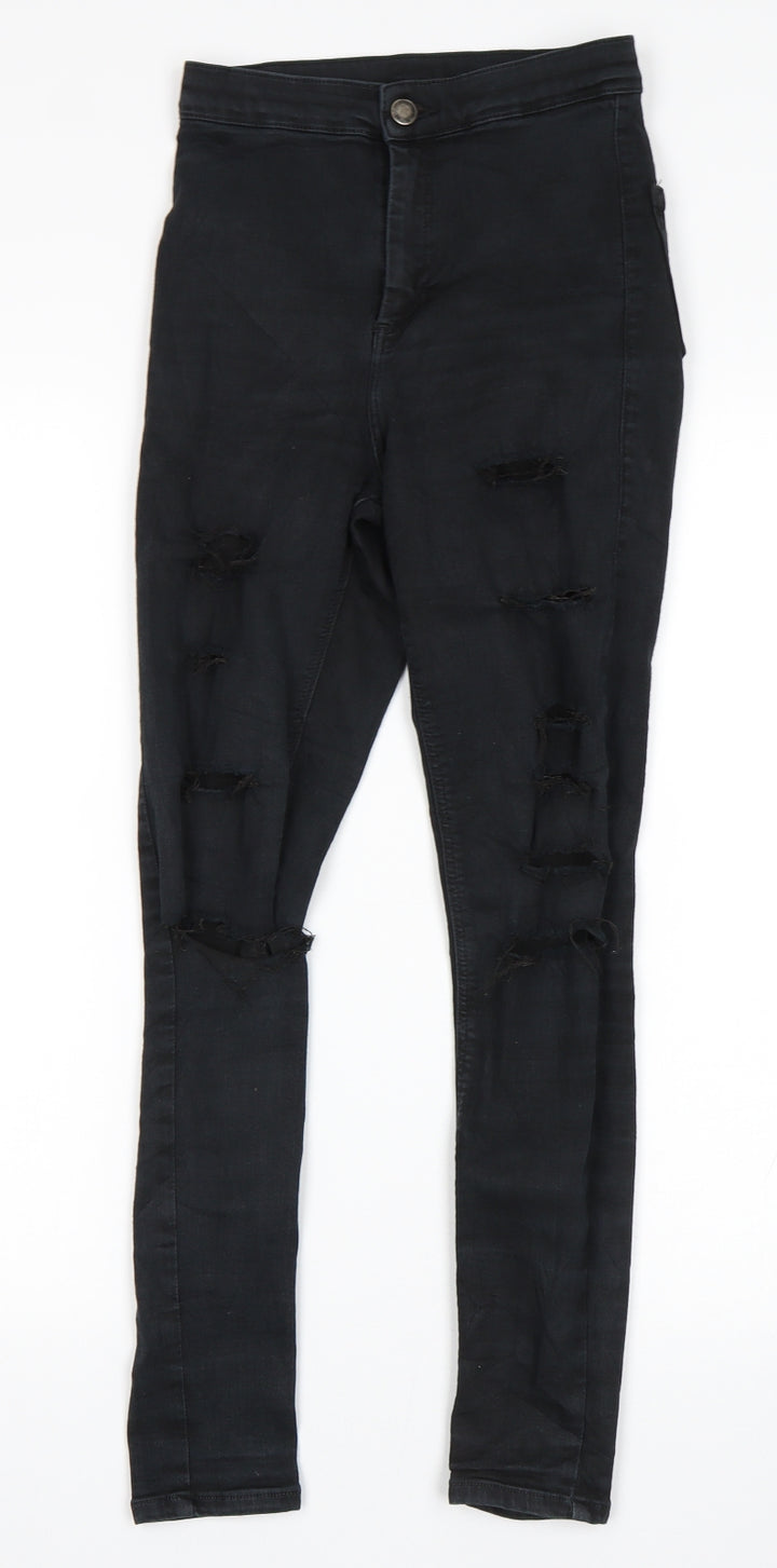 Topshop Womens Black Skinny Jeans Size 26 in L30 in