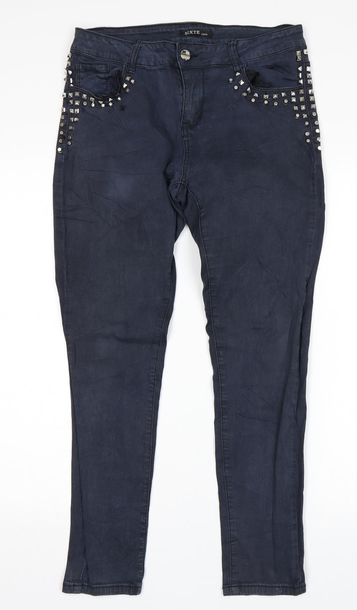 Sixte Womens Blue   Skinny Jeans Size XL L28 in