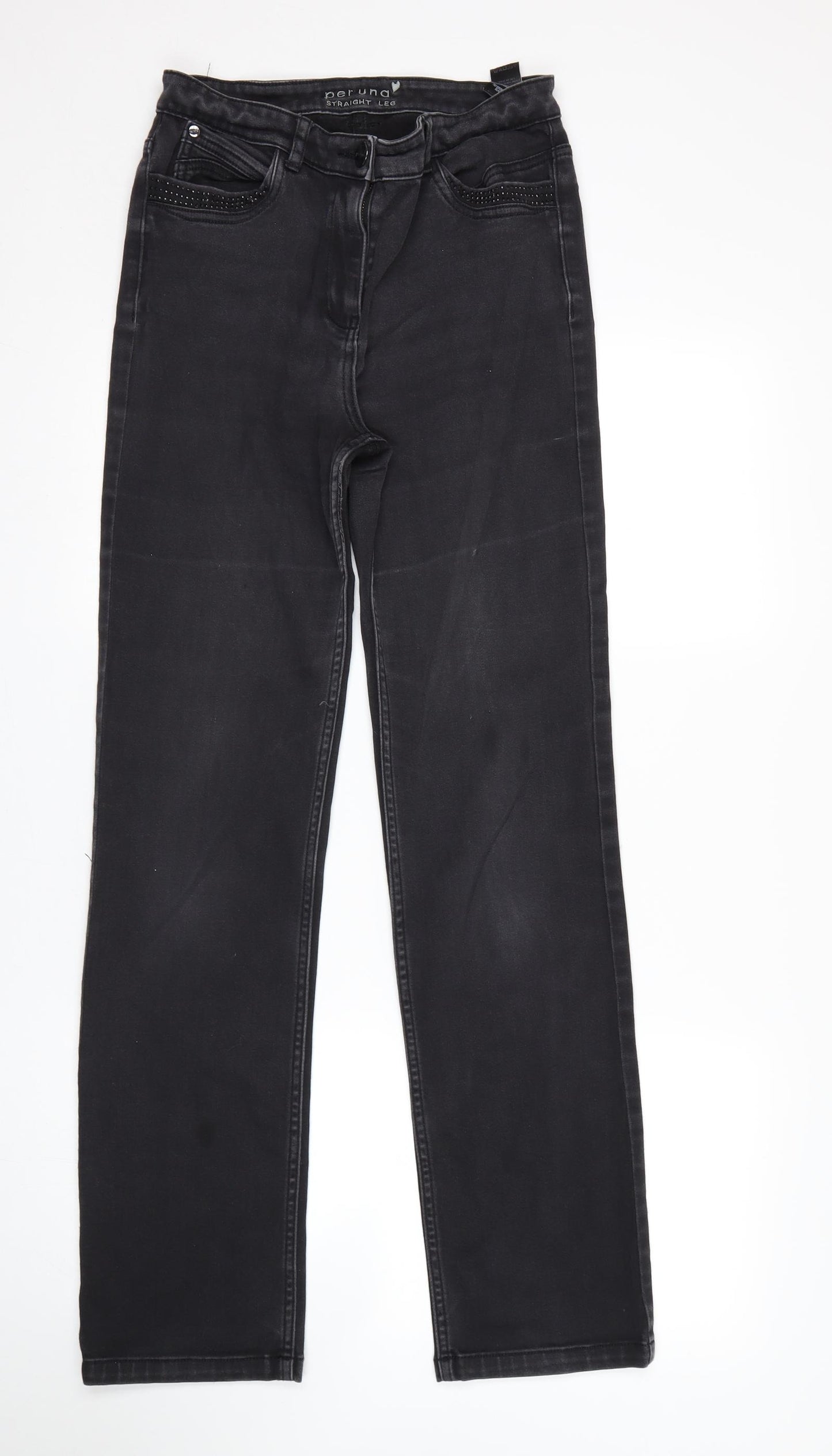 Per Una Womens Black   Straight Jeans Size 10 L31 in