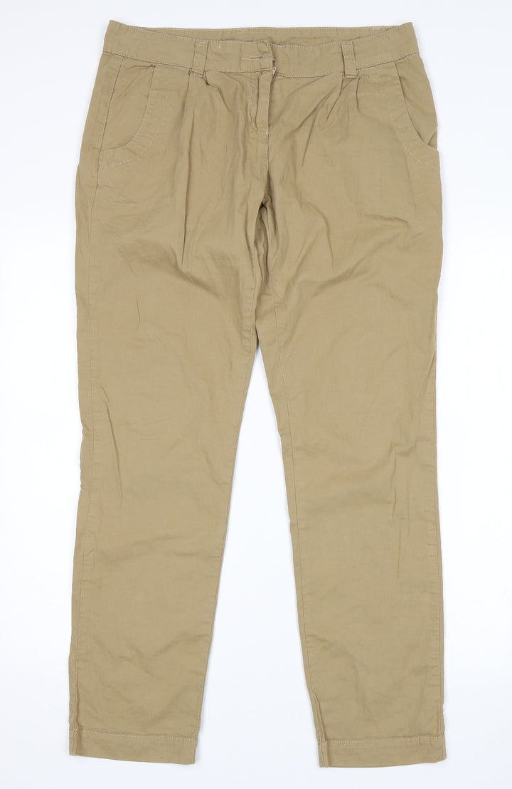 Internacionale Womens Beige   Chino Trousers Size 10 L30 in