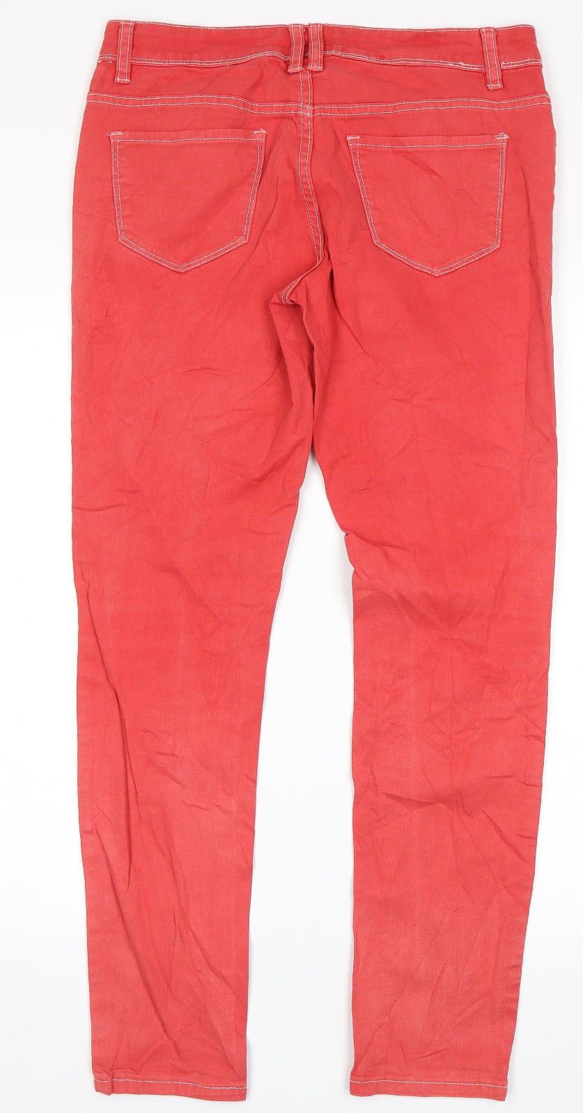 YesYes Womens Red   Skinny Jeans Size 24 L28 in