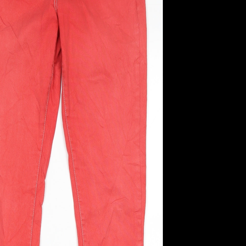 YesYes Womens Red   Skinny Jeans Size 24 L28 in