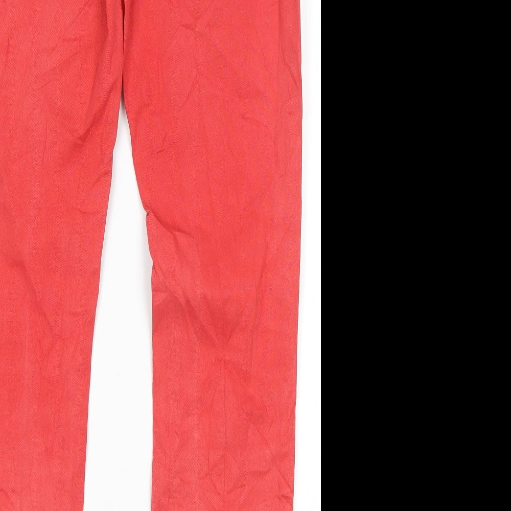 YesYes Womens Red   Skinny Jeans Size 24 L28 in