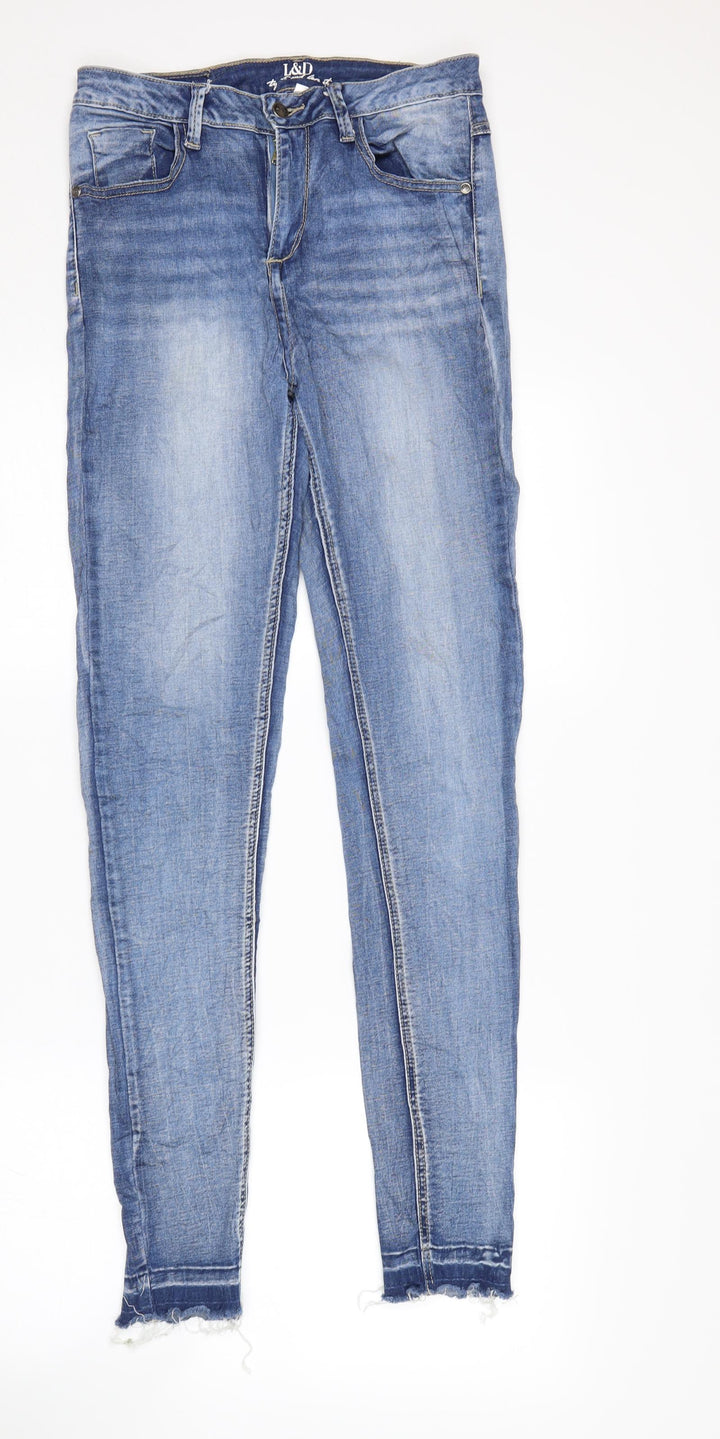 L&D Womens Blue   Skinny Jeans Size 10 L30 in