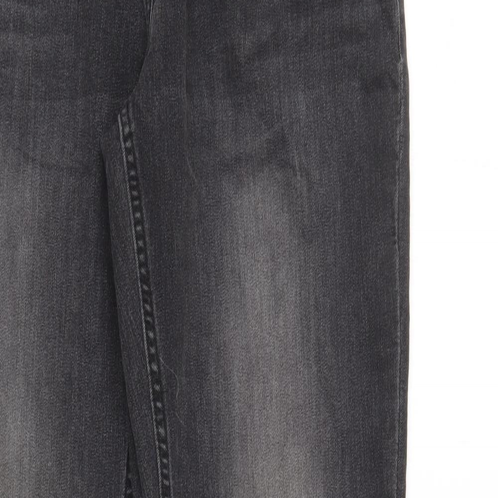 NEXT Womens Black  Denim Tapered Jeans Size 16 L32 in