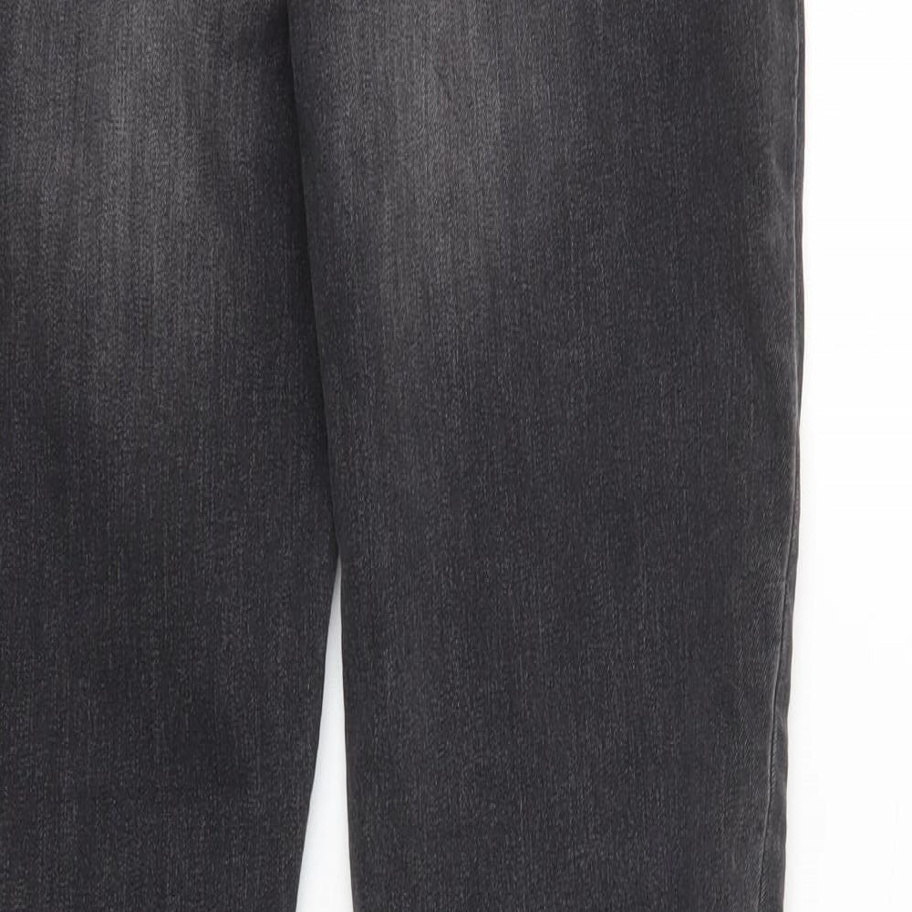 NEXT Womens Black  Denim Tapered Jeans Size 16 L32 in