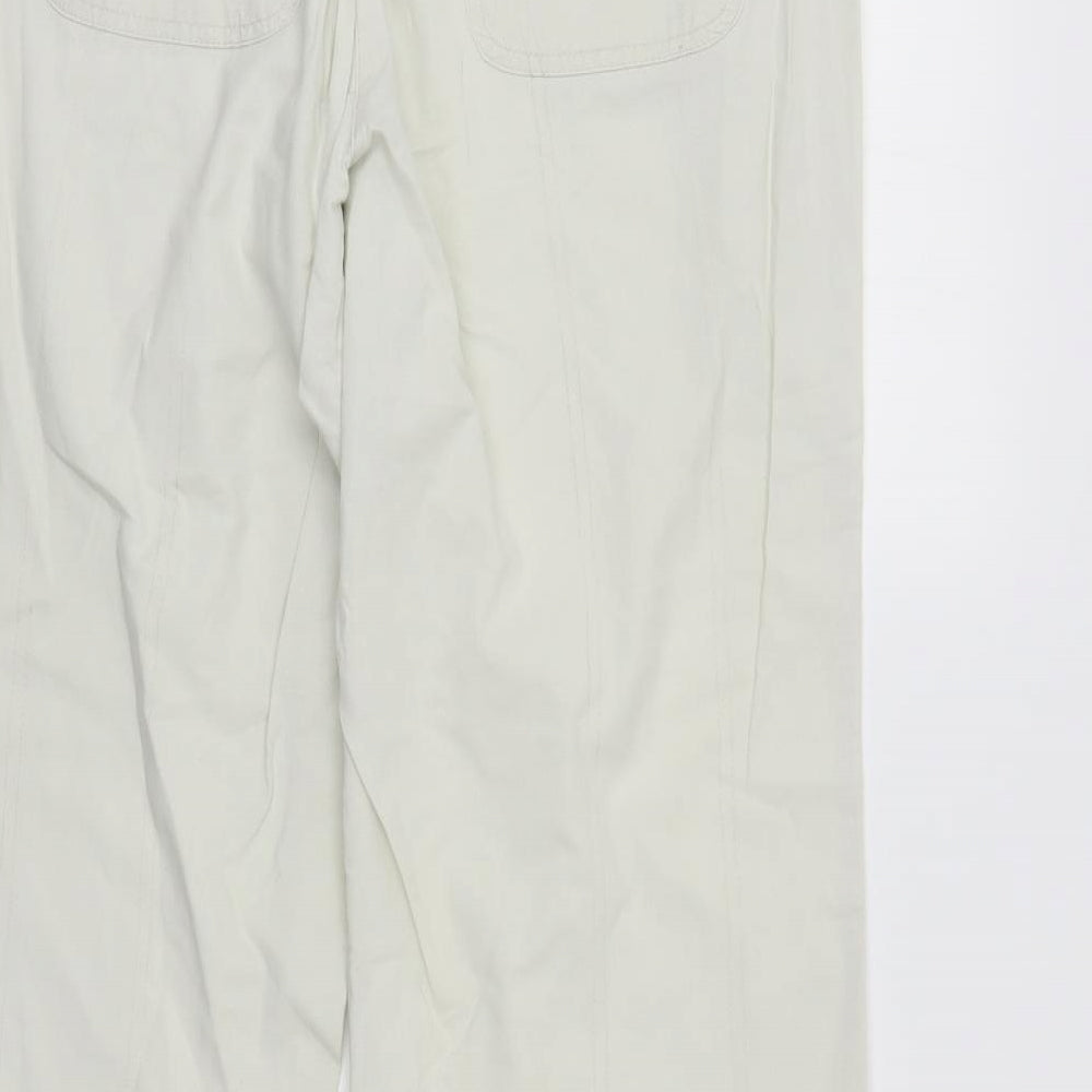 BHS Womens Ivory   Cargo Trousers Size 16 L29 in
