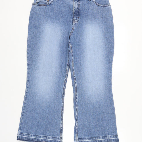 Marks and Spencer Womens Blue  Denim Cropped Jeans Size 14 L24 in