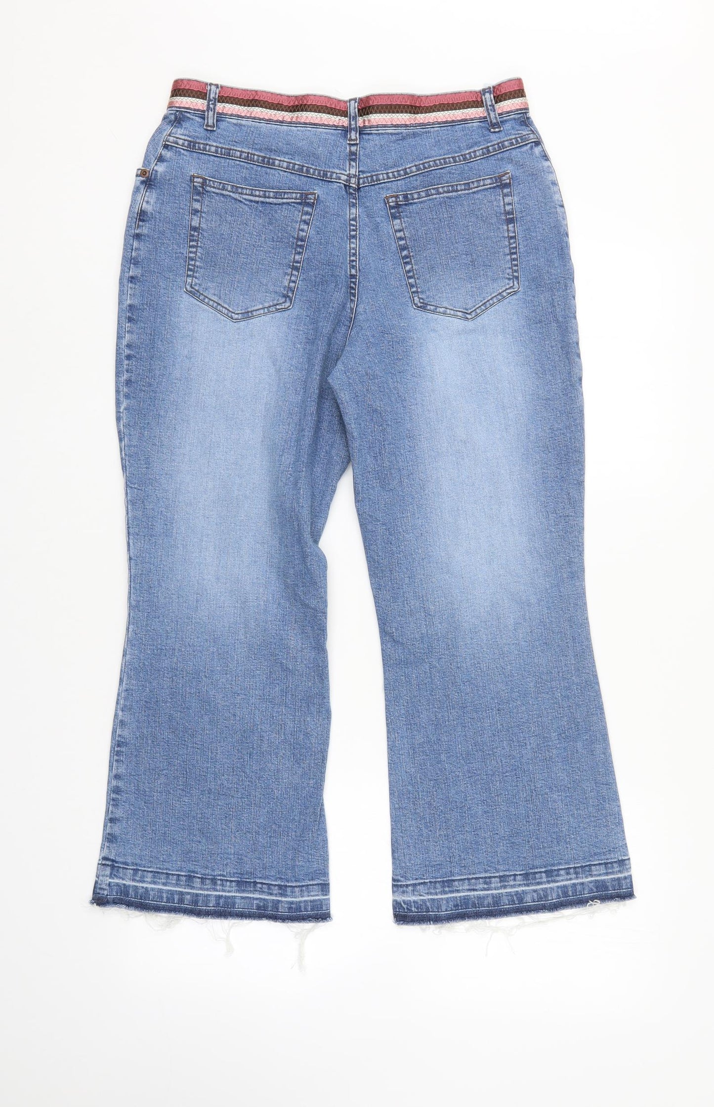 Marks and Spencer Womens Blue  Denim Cropped Jeans Size 14 L24 in