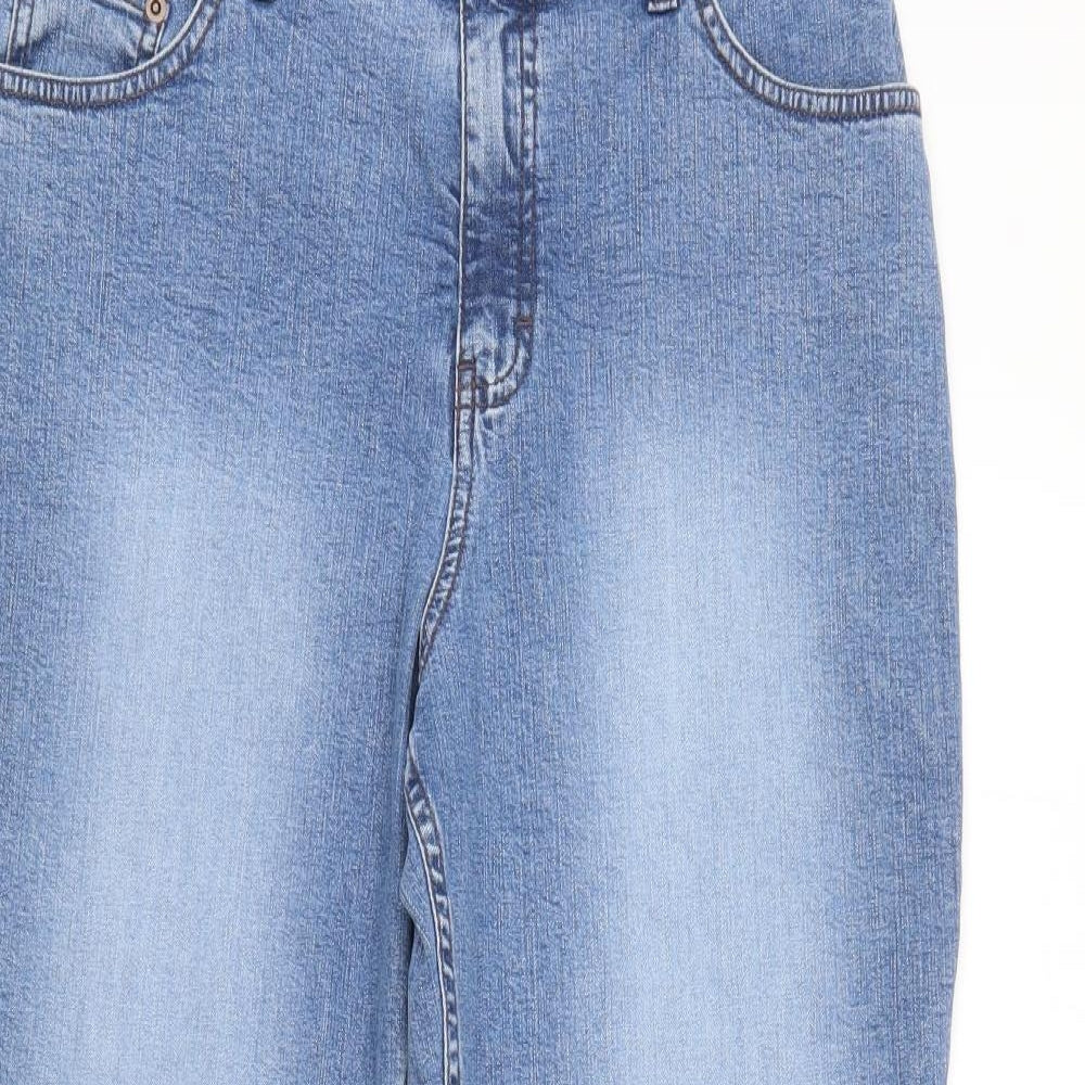 Marks and Spencer Womens Blue  Denim Cropped Jeans Size 14 L24 in
