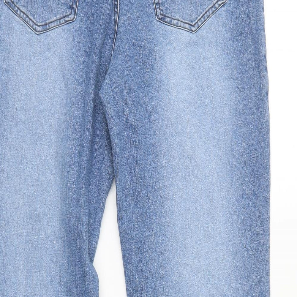 Marks and Spencer Womens Blue  Denim Cropped Jeans Size 14 L24 in