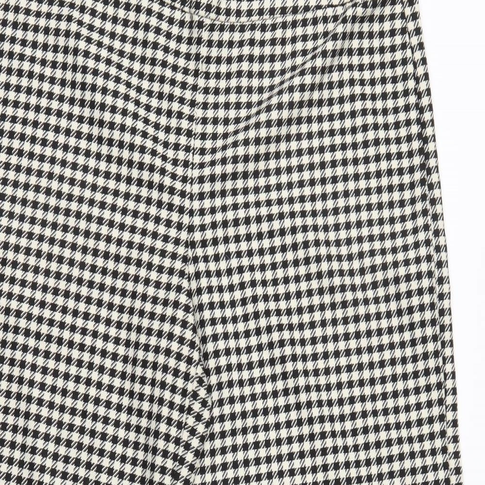 M&S Womens Multicoloured Plaid  Trousers  Size 20 L26 in